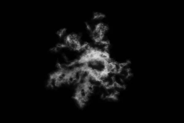 Textured Cloud Abstract Black Isolated Black Background — Stock Photo, Image