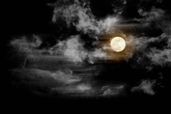 Desenli Bulutlu Soyut Siyah Siyah Arkaplanda Izole — Stok fotoğraf