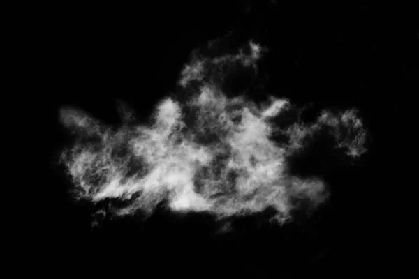 Texturierte Wolke Abstraktes Schwarz Isoliert Auf Schwarzem Hintergrund — Stockfoto