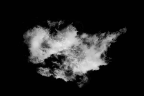 Nuage Texturé Abstrait Noir Isolé Sur Fond Noir — Photo