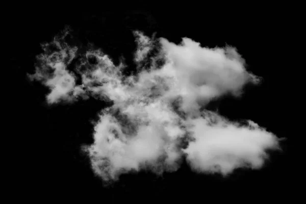 纹理云 抽象黑色 在黑色背景上孤立 — 图库照片