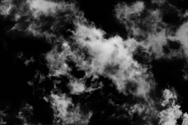 Nuage Texturé Abstrait Noir Isolé Sur Fond Noir — Photo