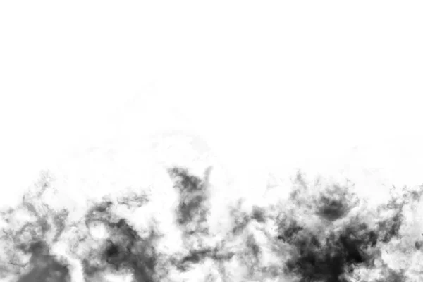 Текстурований Дим Абстрактний Чорний Ізольований Білому Тлі — стокове фото