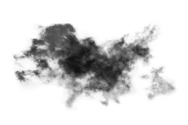 Fumo Texturizado Preto Abstrato Isolado Sobre Fundo Branco — Fotografia de Stock