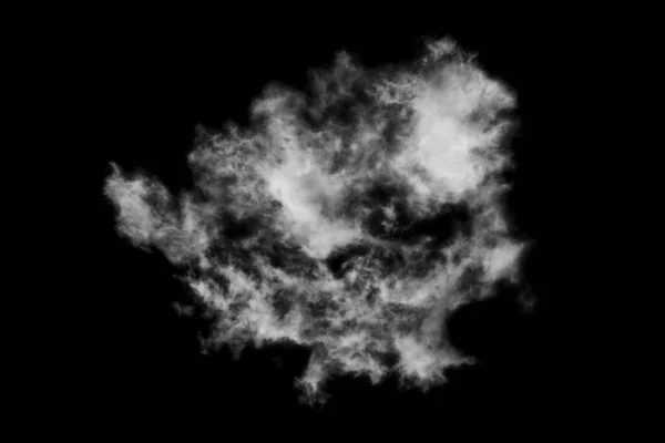 Nube Strutturata Astratto Nero Isolato Sfondo Nero — Foto Stock