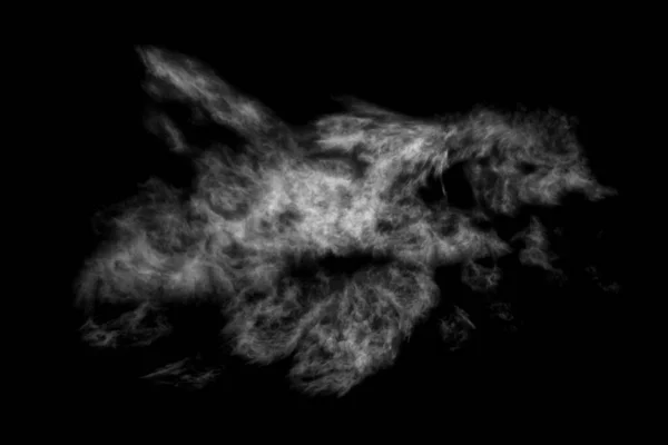 Textured Cloud Abstract Black Isolated Black Background — Stock Photo, Image