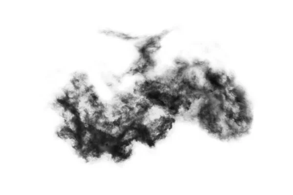 Texturált Füst Elvont Fekete Elszigetelt Fehér Háttér — Stock Fotó
