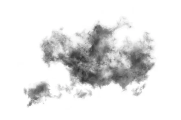 質感の煙 アブストラクト黒 白い背景に隔離された — ストック写真