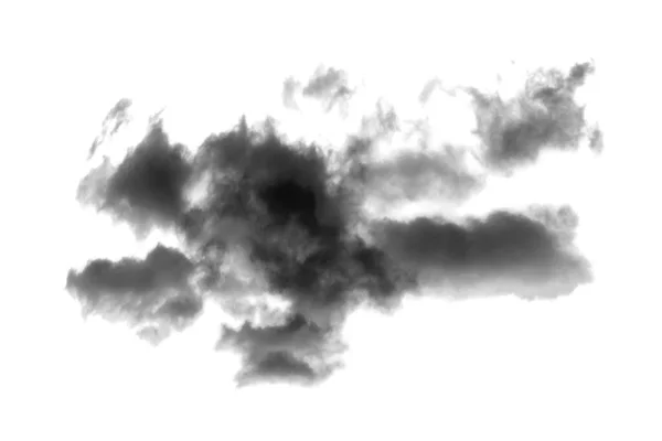 Textured Smoke Abstract Black Isolated White Background — Stock Photo, Image
