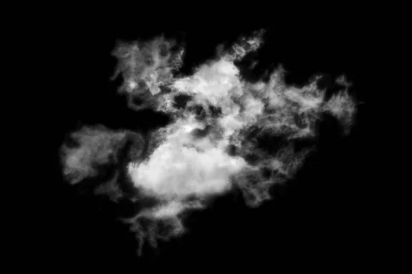 Textured Cloud Abstract Black Isolated Black Background — Stock Photo, Image