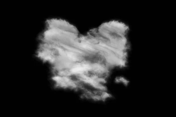 Textured Cloud Abstract Zwart Geïsoleerd Zwarte Achtergrond — Stockfoto