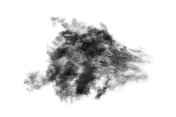 Textured Smoke Abstract Black Isolated White Background — стоковое фото