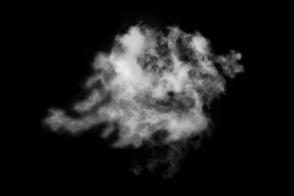 Текстурированное Облако Абстрактное Черное Изолированное Черном Фоне — стоковое фото