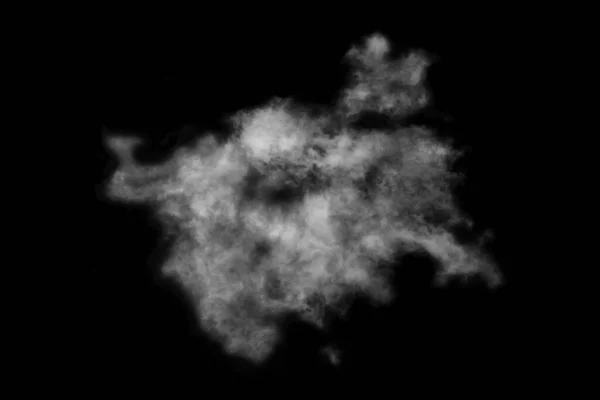 Textured Cloud Abstract Black Isolated Black Background — Stock Photo, Image