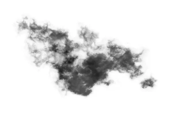 Teksturowany Dym Abstrakcyjny Czarny Izolowany Białym Tle — Zdjęcie stockowe