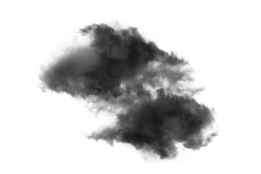 Dokulu Duman, soyut siyah, beyaz arkaplanda izole