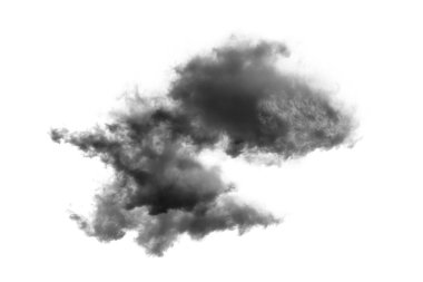 Dokulu Duman, soyut siyah, beyaz arkaplanda izole