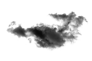Dokulu Duman, soyut siyah, beyaz arkaplanda izole