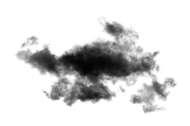 Dokulu Duman, soyut siyah, beyaz arkaplanda izole