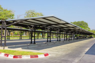 Açık hava otoparkı arka planı