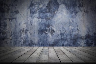 Gri Cemen Duvarı ve taş zemin