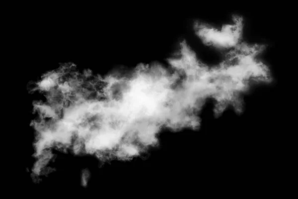 Textured Cloud Abstract Black Isolated Black Background — Stock Photo, Image