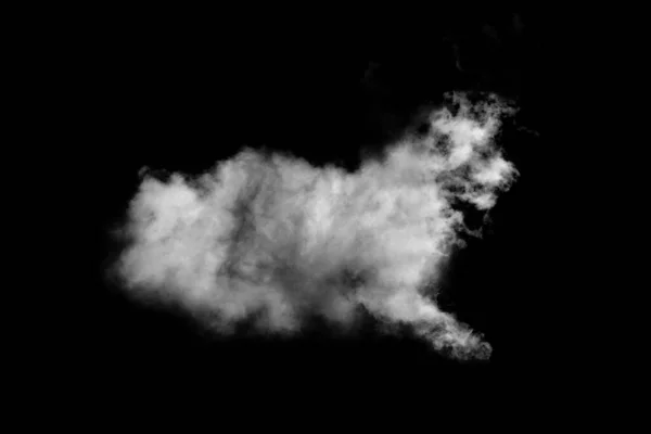 Wolk Geïsoleerd Zwarte Achtergrond Textured Smoke Brush Clouds Abstract Black — Stockfoto