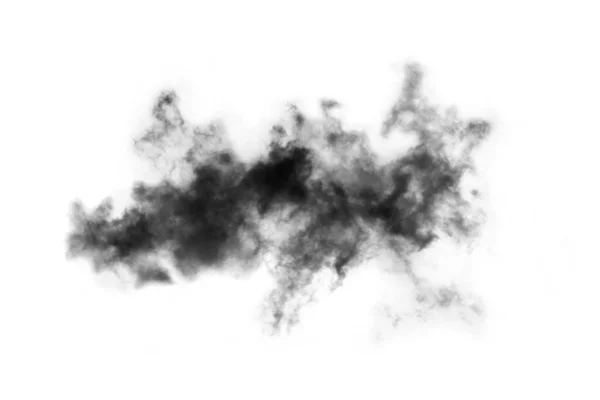 Wolk Geïsoleerd Witte Achtergrond Textured Smoke Brush Clouds Abstract Zwart — Stockfoto