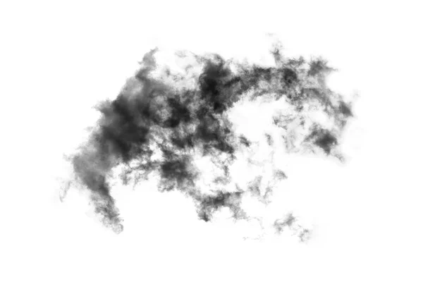 Хмара Ізольована Білому Тлі Вишуканий Дим Хмари Пензля Чорний Абстрактний — стокове фото