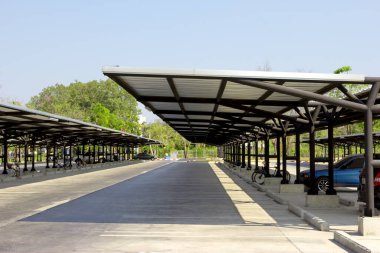 Açık hava otoparkı arka planı