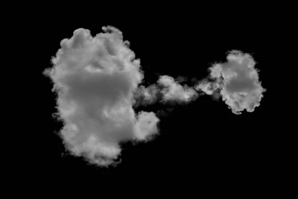 在黑色背景上隔离的云 纹理烟雾 刷云彩 抽象黑色 — 图库照片