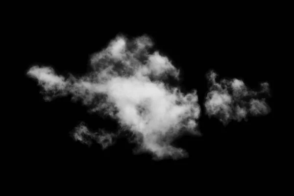 Nuvem Isolada Fundo Preto Fumaça Texturizada Nuvens Escova Preto Abstrato — Fotografia de Stock