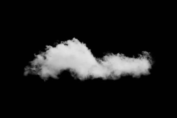 Nube Aislada Sobre Fondo Negro Humo Texturizado Nubes Pincel Negro — Foto de Stock