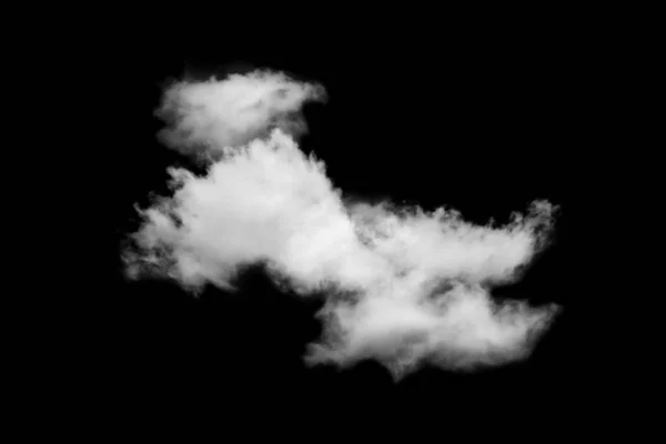 Cloud Isolated Black Background Textured Smoke Brush Clouds Abstract Black — Stock Photo, Image