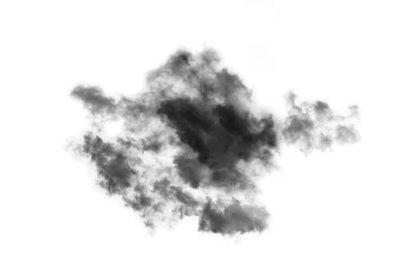Wolk Geïsoleerd Witte Achtergrond Textured Smoke Brush Clouds Abstract Zwart — Stockfoto