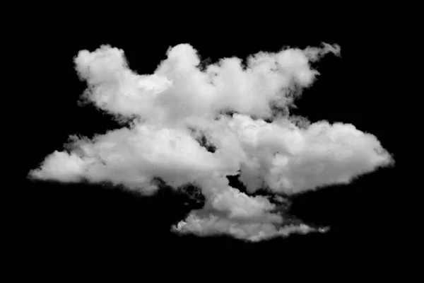 Nube Aislada Sobre Fondo Negro Humo Texturizado Nubes Pincel Negro —  Fotos de Stock