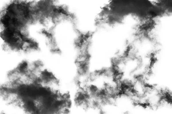 Wolk Geïsoleerd Witte Achtergrond Textured Smoke Brush Clouds Abstract Zwart — Stockfoto