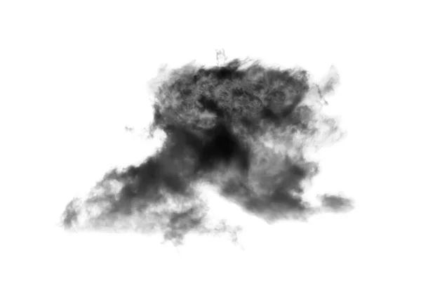 Wolk Geïsoleerd Witte Achtergrond Textured Smoke Abstract Zwart — Stockfoto