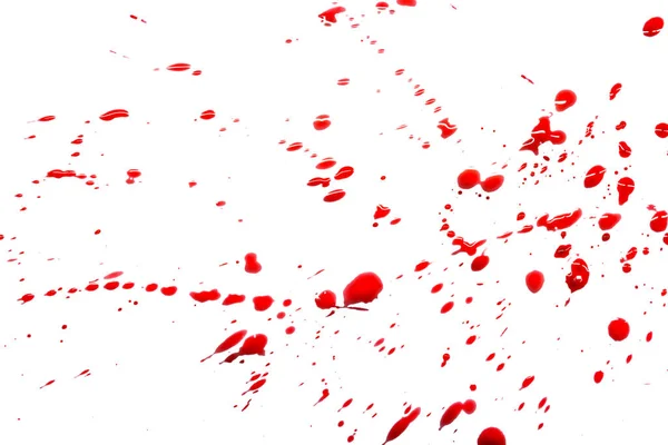 Beyaz Arkaplanda Izole Edilmiş Kırmızı Kan Damlaları Soyut Desen — Stok fotoğraf