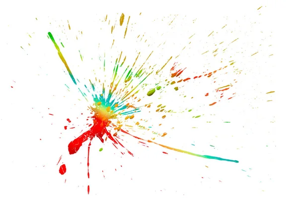 色彩斑斓的水滴 背景白色 图案抽象 — 图库照片