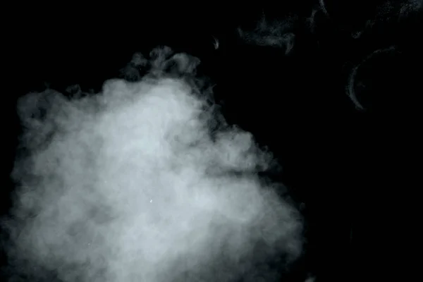 Polvere Astratta Fumo Isolato Fondo Nero — Foto Stock