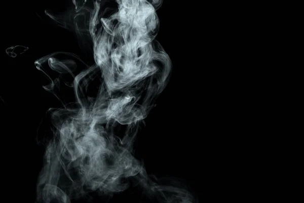 Αφηρημένη Σκόνη Καπνός Που Απομονώνεται Μαύρο Φόντο — Φωτογραφία Αρχείου