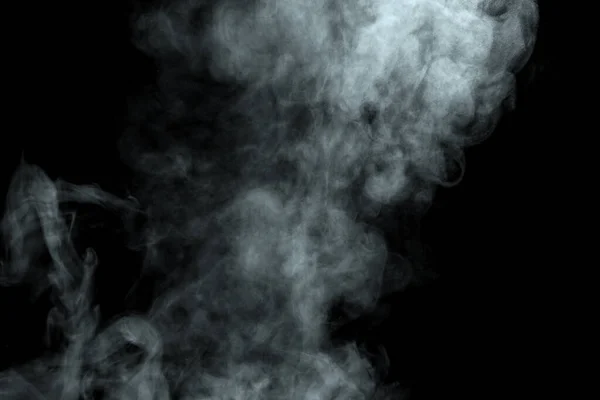 Polvere Astratta Fumo Isolato Fondo Nero — Foto Stock