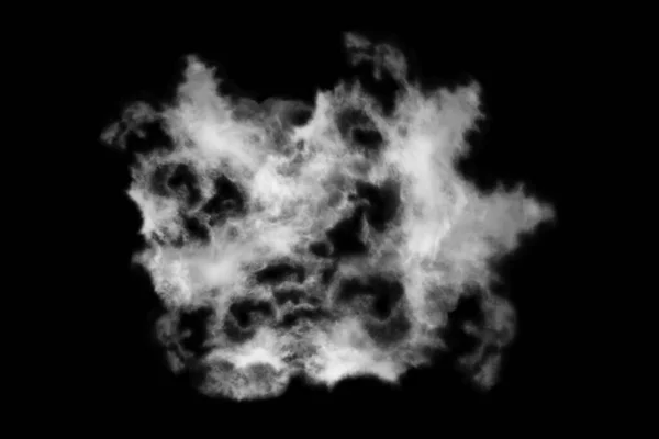 Хмара Ізольована Чорному Тлі Виявлений Дим Чорний Абстрактний — стокове фото