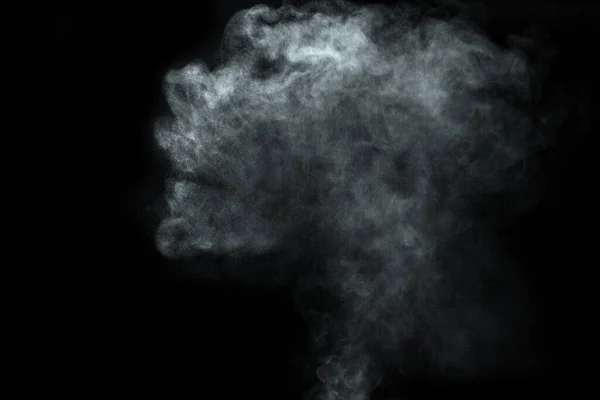 Abstract Powder Smoke Isolated Black Background — Stock Photo, Image