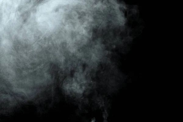 Poudre Abstraite Fumée Isolée Sur Fond Noir — Photo