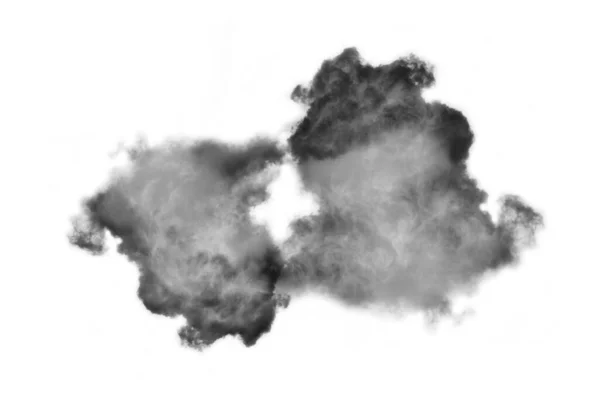 Cloud Geïsoleerd Witte Achtergrond Smoke Textured Abstract Zwart — Stockfoto