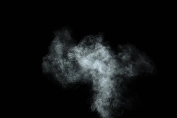 Polvere Astratta Fumo Isolato Fondo Nero — Foto Stock