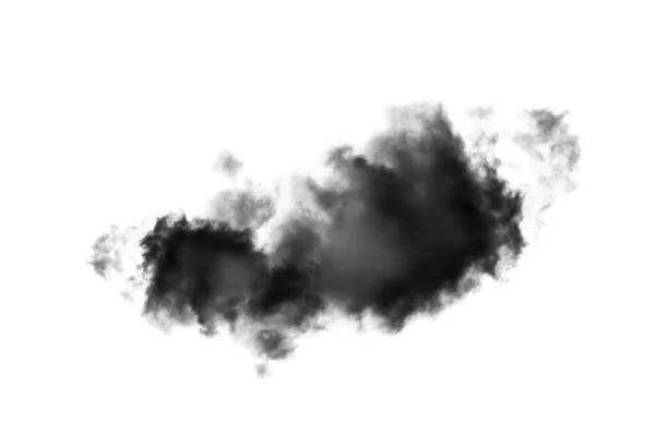 Cloud Geïsoleerd Witte Achtergrond Smoke Textured Abstract Zwart — Stockfoto