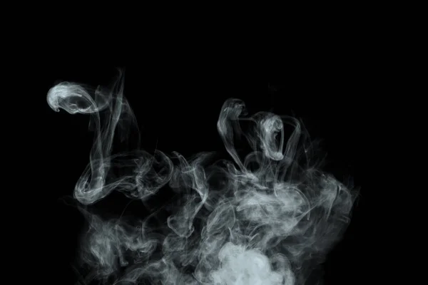 Polvo Abstracto Humo Aislado Sobre Fondo Negro — Foto de Stock